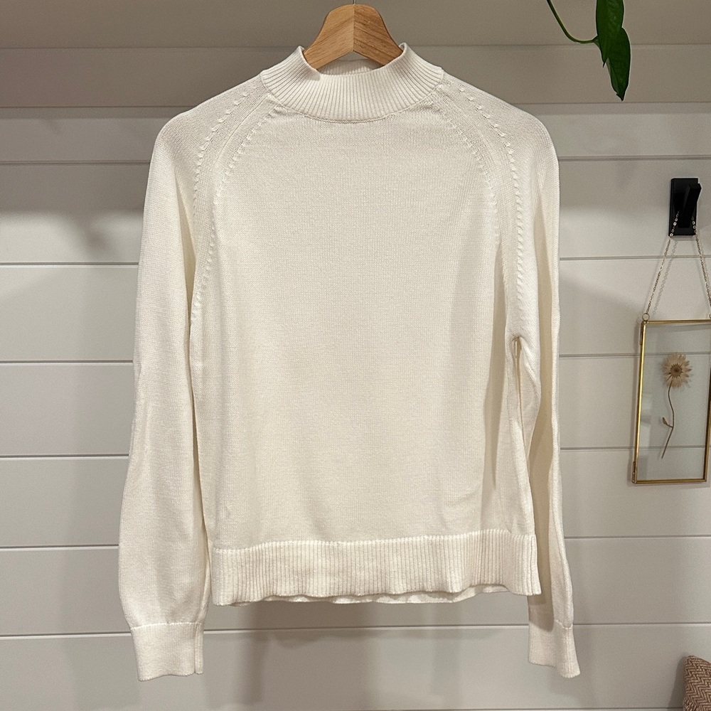 Everlane Mock Neck Cotton Sweater